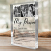 Custom Photo Rectangle Shaped Acrylic Plaque - Personalized Anniversary Wedding Gifts For Husband And Wife, Him And Her - Choosing You Comes Naturally