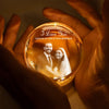Custom Photo Crystal Globe Lamp - Personalized Anniversary Wedding Gifts For Husband And Wife, Him And Her - With You Feels Right