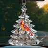 Custom Cardinal Acrylic Car Ornament - Personalized Memorial Sympathy Gifts For Loss Of Mom, Dad - Your Spirit Walks Beside Me