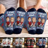 Custom Crew Socks - Personalized Anniversary Wedding Gifts For Husband And Wife, Him And Her - Love Lives In Our Moments