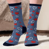 Custom Crew Socks - Personalized Anniversary Wedding Gifts For Husband And Wife, Him And Her - Love Lives In Our Moments