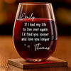 Custom Wine Glass - Personalized Anniversary Wedding Gifts For Husband And Wife, Him And Her - Another Year Same Love