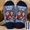 Custom Crew Socks - Personalized Anniversary Wedding Gifts For Husband And Wife, Him And Her - Love Lives In Our Moments