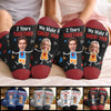 Custom Photo Crew Socks - Personalized Anniversary Wedding Gifts For Husband And Wife, Him And Her - You Make Life Kinder