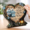 Custom 2-Layered Wooden Plaque - Personalized Anniversary Wedding Gifts For Husband And Wife, Him And Her - Where Love Learned To Stay