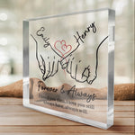 Custom Square Shaped Acrylic Plaque - Personalized Anniversary Wedding Gifts For Husband And Wife, Him And Her - Forever Feels Like Us