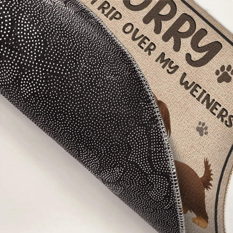 Custom Dachshund Home Decor Decorative Mat - Personalized Birthday Gifts For Dog Lovers, Dog Dad And Mom - Weiner Dogs On Duty