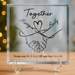 Custom Square Shaped Acrylic Plaque - Personalized Anniversary Wedding Gifts For Husband And Wife, Him And Her - Love Grows With You