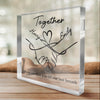 Custom Square Shaped Acrylic Plaque - Personalized Anniversary Wedding Gifts For Husband And Wife, Him And Her - Love Grows With You