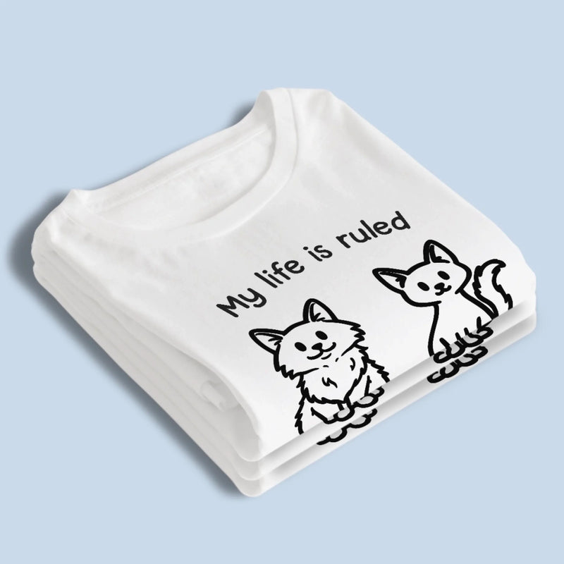 Custom Unisex T-shirt, Premium T-shirt, Hoodie - Personalized Birthday Gifts For Cat Lovers, Cat Mom And Dad - Ruled By Tiny Bosses