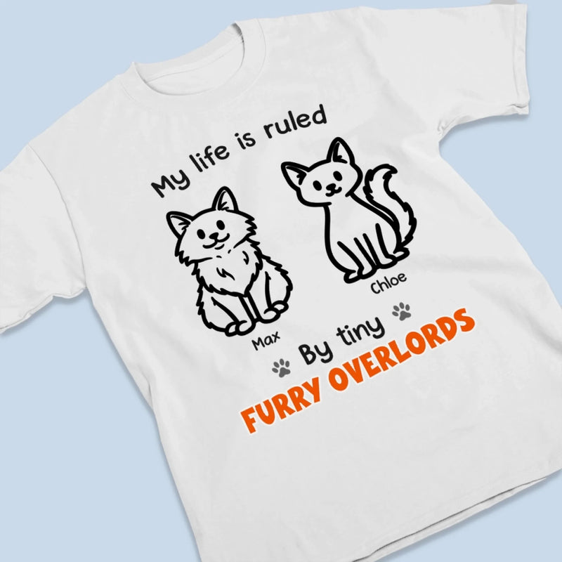 Custom Unisex T-shirt, Premium T-shirt, Hoodie - Personalized Birthday Gifts For Cat Lovers, Cat Mom And Dad - Ruled By Tiny Bosses
