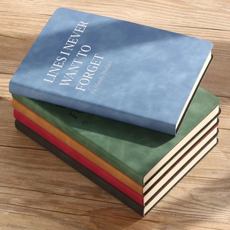 Custom Leather Writing Journal - Personalized Bookish Gifts For Book Lovers, Bookworms, Readers - Moments Turned Into Words