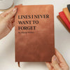 Custom Leather Writing Journal - Personalized Bookish Gifts For Book Lovers, Bookworms, Readers - Moments Turned Into Words