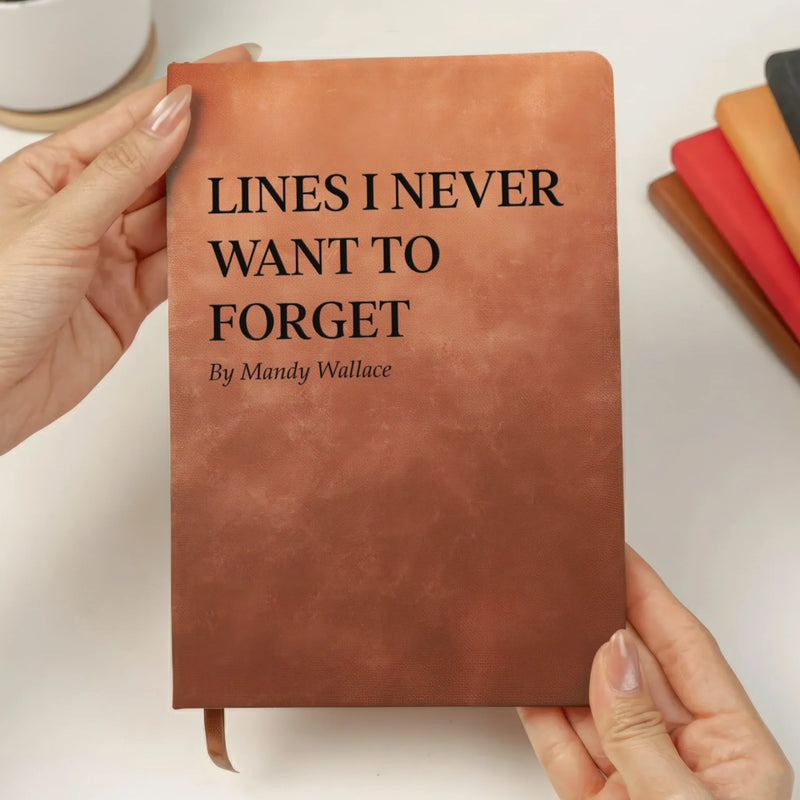 Custom Leather Writing Journal - Personalized Bookish Gifts For Book Lovers, Bookworms, Readers - Moments Turned Into Words