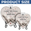 Custom Heart Shaped Stone With Stand - Personalized Anniversary Wedding Gifts For Husband And Wife, Him And Her - Love Feels Natural With You