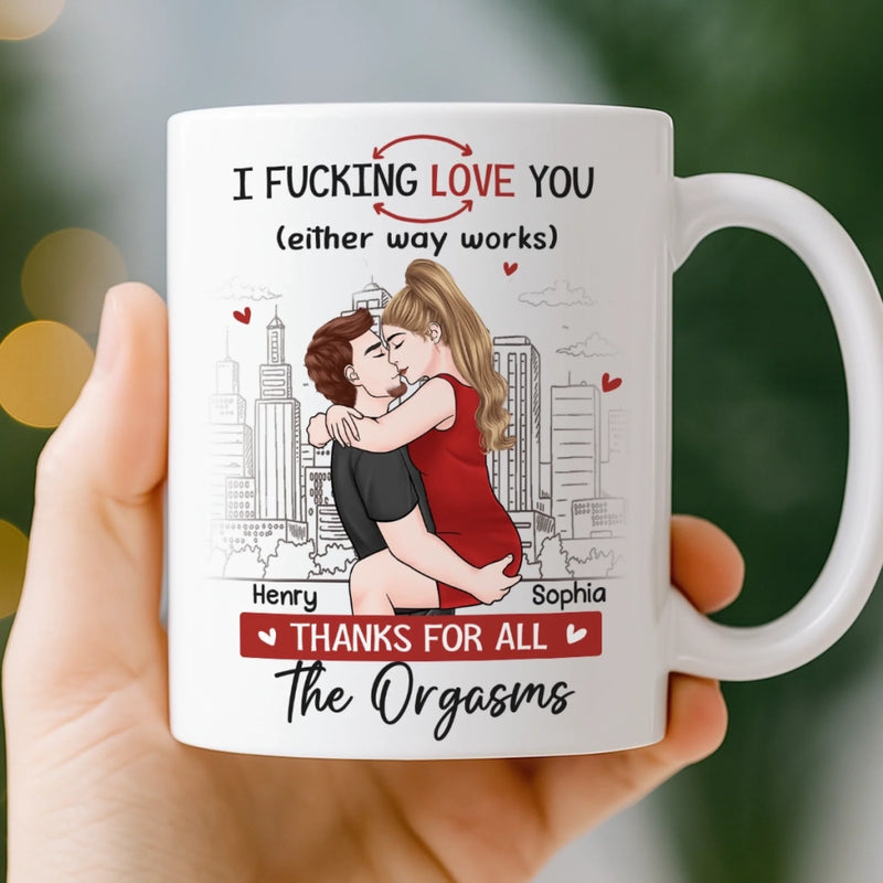 Custom Mug - Personalized Anniversary Wedding Gifts For Husband And Wife, Him And Her - Our Love Feels Steady