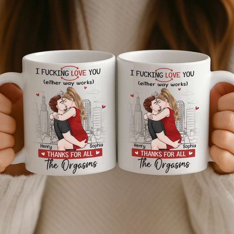Custom Mug - Personalized Anniversary Wedding Gifts For Husband And Wife, Him And Her - Our Love Feels Steady