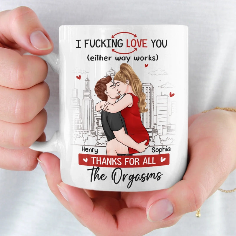 Custom Mug - Personalized Anniversary Wedding Gifts For Husband And Wife, Him And Her - Our Love Feels Steady