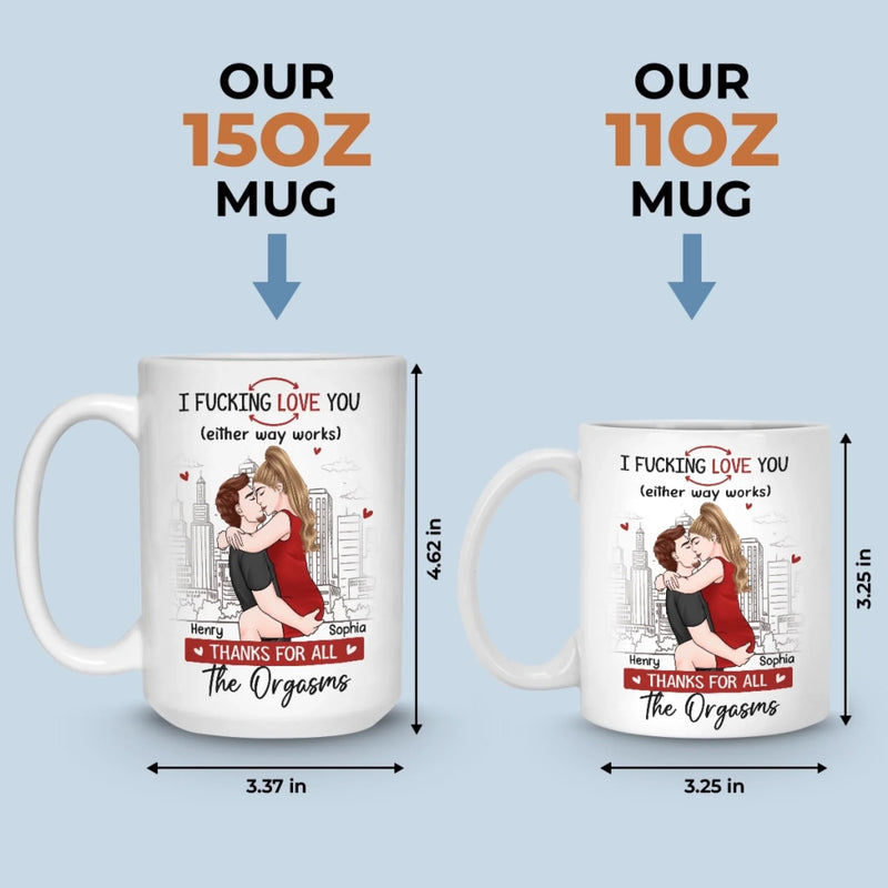 Custom Mug - Personalized Anniversary Wedding Gifts For Husband And Wife, Him And Her - Our Love Feels Steady