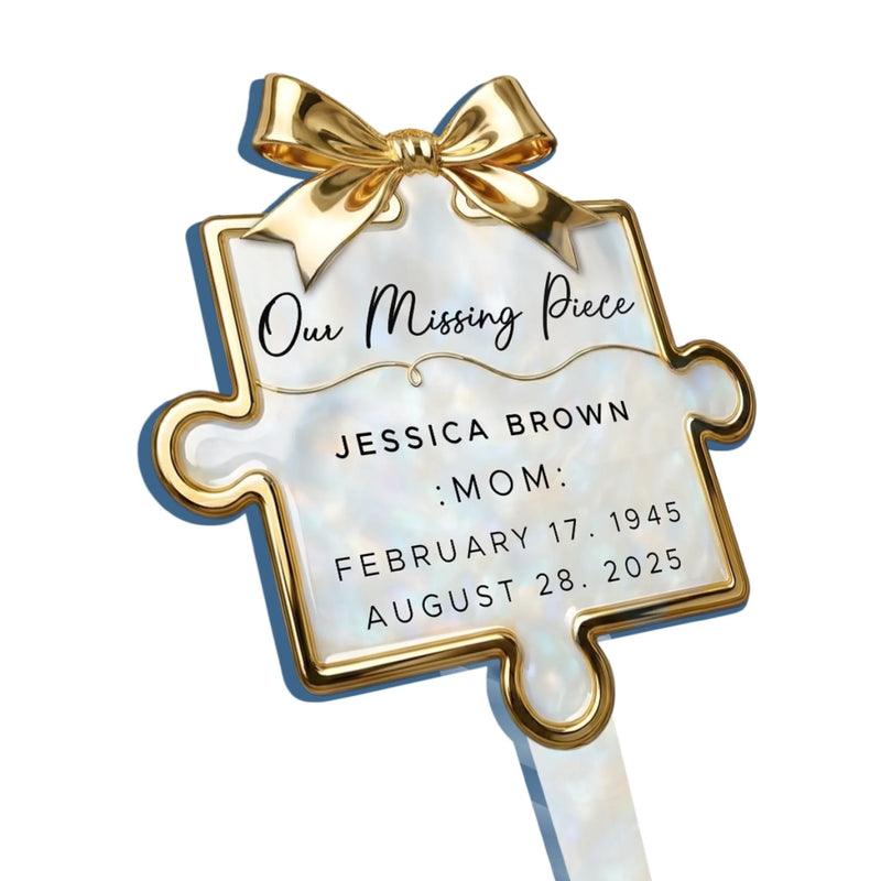 Custom Stain Glass Style Acrylic Garden Stake - Personalized Memorial Sympathy Gifts For Loss Of Mom, Dad - Forever In Bloom