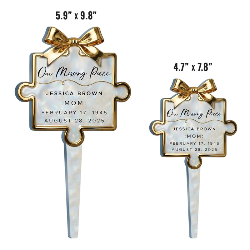 Custom Stain Glass Style Acrylic Garden Stake - Personalized Memorial Sympathy Gifts For Loss Of Mom, Dad - Forever In Bloom