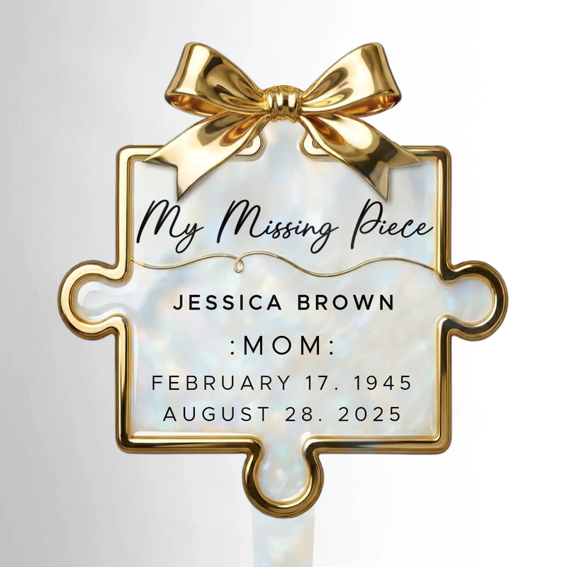 Custom Stain Glass Style Acrylic Garden Stake - Personalized Memorial Sympathy Gifts For Loss Of Mom, Dad - Forever In Bloom