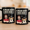Custom Black Mug - Personalized Birthday Gifts For Dog Lovers, Dog Dad And Mom - Dogs Make Every Day Brighter