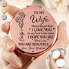 Custom Compact Mirror - Personalized Anniversary Wedding Gifts For Husband And Wife, Him And Her - Built On Love Daily