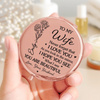 Custom Compact Mirror - Personalized Anniversary Wedding Gifts For Husband And Wife, Him And Her - Built On Love Daily