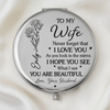 Custom Compact Mirror - Personalized Anniversary Wedding Gifts For Husband And Wife, Him And Her - Built On Love Daily