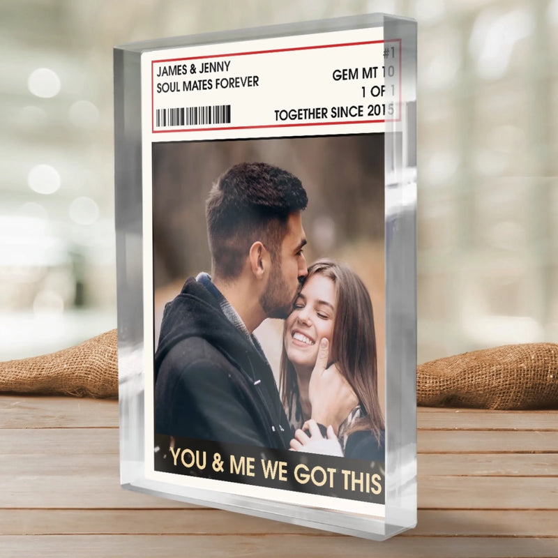 Custom Photo Rectangle Shaped Acrylic Plaque - Personalized Anniversary Wedding Gifts For Husband And Wife, Him And Her - Side By Side Forever
