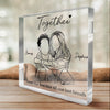 Custom Photo Square Shaped Acrylic Plaque - Personalized Anniversary Wedding Gifts For Husband And Wife, Him And Her - You Make Life Softer