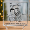 Custom Photo Square Shaped Acrylic Plaque - Personalized Anniversary Wedding Gifts For Husband And Wife, Him And Her - You Make Life Softer