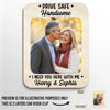 Custom Photo Car Visor Clip - Personalized Anniversary Wedding Gifts For Husband And Wife, Him And Her - I Need You Here With Me