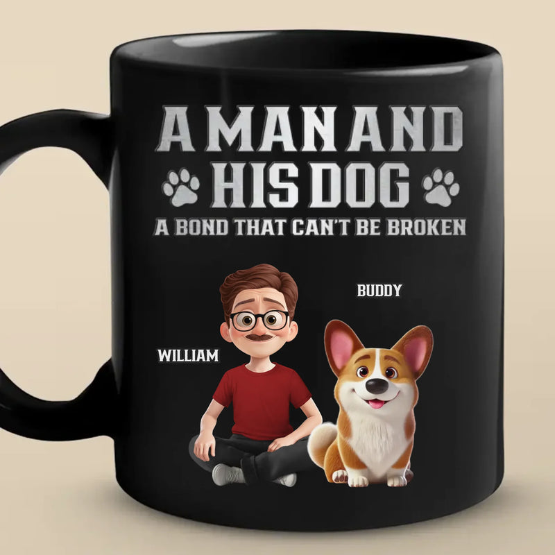 Custom Black Mug - Personalized Birthday Gifts For Dog Lovers, Dog Dad And Mom - Pets Make Every Day Brighter