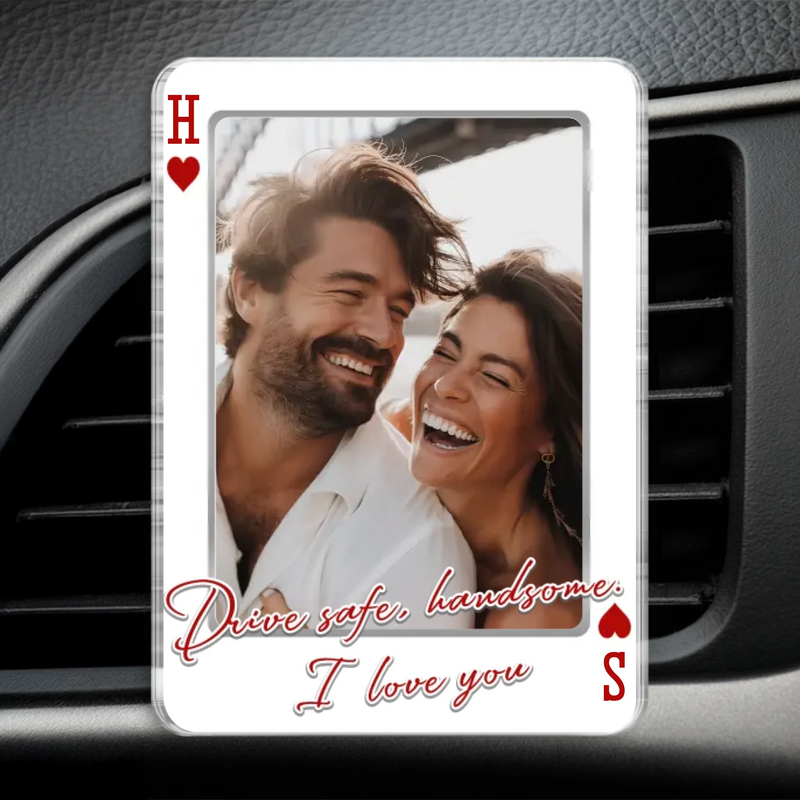 Custom Photo Acrylic Car Vent Clip - Personalized Anniversary Wedding Gifts For Husband And Wife, Him And Her - Love Rides With You