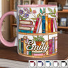 Custom Accent Mug - Personalized Bookish Gifts For Book Lovers, Bookworms, Readers - Read More Stress Less