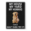 Custom Home Decor Metal Sign - Personalized  Birthday Gifts For Dog Lovers, Dog Dad And Mom - Welcome To The Dog Kingdom
