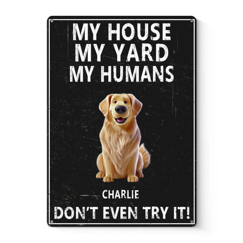 Custom Home Decor Metal Sign - Personalized  Birthday Gifts For Dog Lovers, Dog Dad And Mom - Welcome To The Dog Kingdom