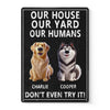 Custom Home Decor Metal Sign - Personalized  Birthday Gifts For Dog Lovers, Dog Dad And Mom - Welcome To The Dog Kingdom