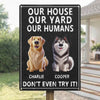 Custom Home Decor Metal Sign - Personalized  Birthday Gifts For Dog Lovers, Dog Dad And Mom - Welcome To The Dog Kingdom