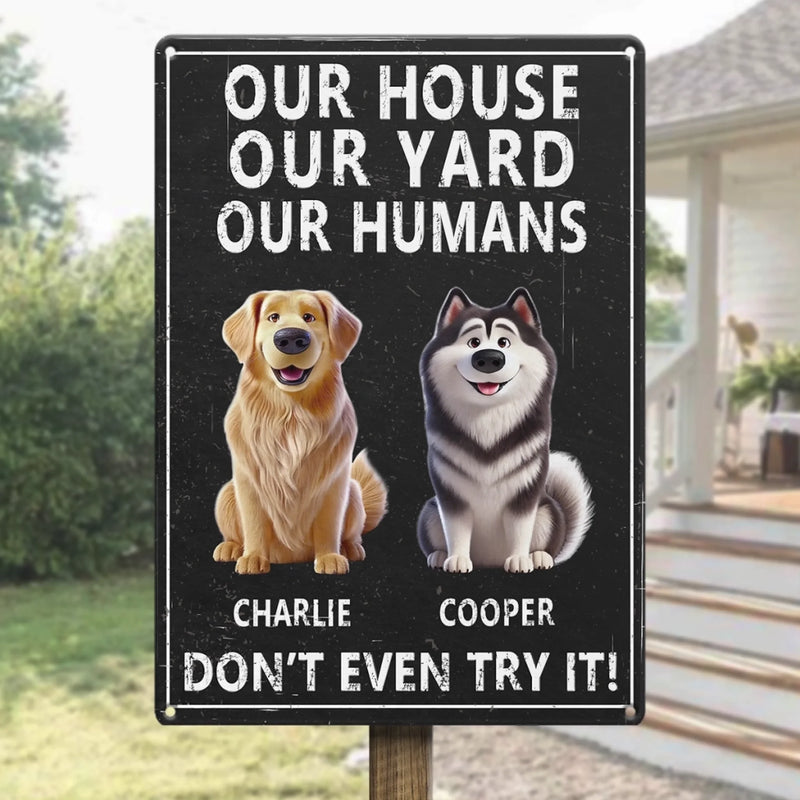 Custom Home Decor Metal Sign - Personalized  Birthday Gifts For Dog Lovers, Dog Dad And Mom - Welcome To The Dog Kingdom