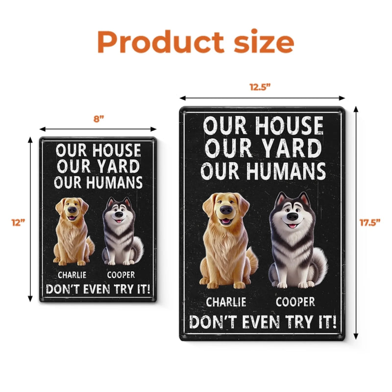 Custom Home Decor Metal Sign - Personalized  Birthday Gifts For Dog Lovers, Dog Dad And Mom - Welcome To The Dog Kingdom