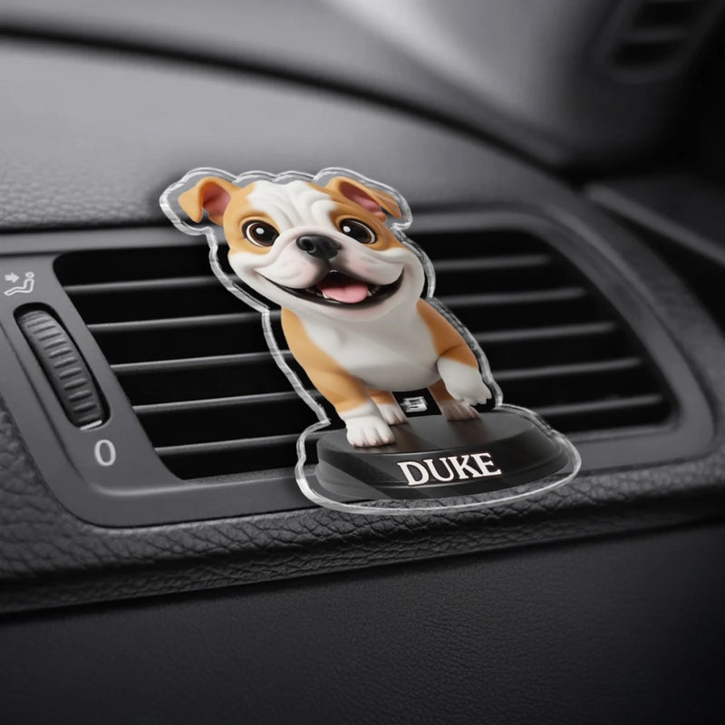 Custom Photo Acrylic Car Vent Clip - Personalized Birthday Gifts For Dog Cat Lovers, Dog Dad And Mom, Cat Owners - The Best Travel Buddy