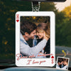 Custom Photo Acrylic Car Ornament - Personalized Anniversary Wedding Gifts For Husband And Wife, Him And Her - My Favorite View Is You