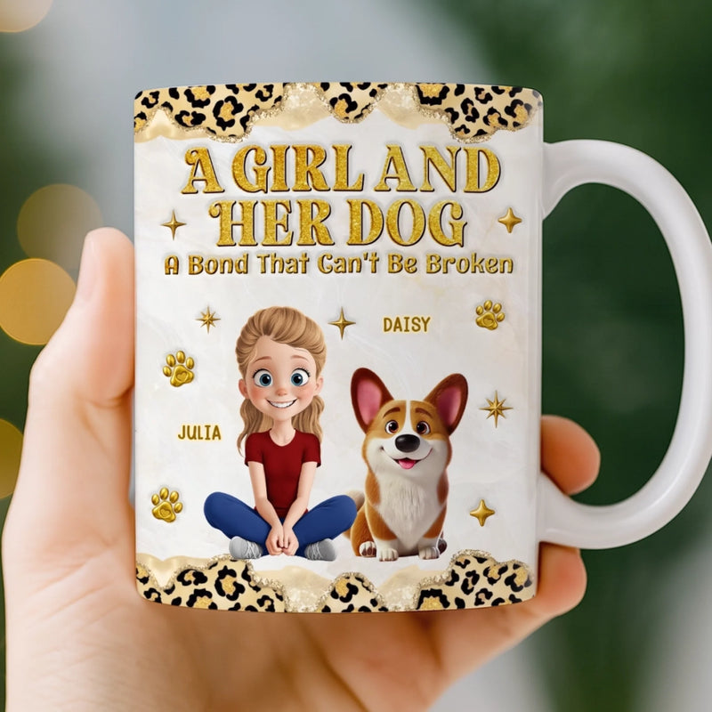 Custom 3D Inflated Effect Printed Mug - Personalized Birthday Gifts For Dog Lovers, Dog Dad And Mom - Small Paws Big Happiness