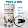 Custom Tumbler - Personalized Anniversary Wedding Gifts For Husband And Wife, Him And Her - Love Feels Right With You