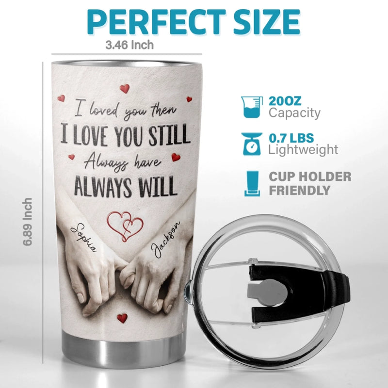 Custom Tumbler - Personalized Anniversary Wedding Gifts For Husband And Wife, Him And Her - Love Feels Right With You