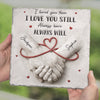 Custom Square Shaped Stone With Stand - Personalized Anniversary Wedding Gifts For Husband And Wife, Him And Her - Together We Choose Us