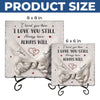 Custom Square Shaped Stone With Stand - Personalized Anniversary Wedding Gifts For Husband And Wife, Him And Her - You Are My Safe Place